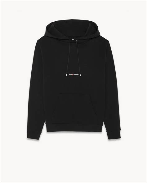 ysl hoodie white|saint laurent black hoodie.